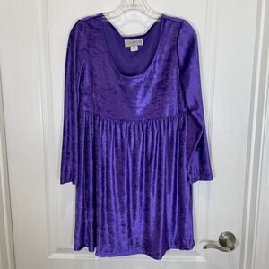 Vintage Y2K Rampage Dress 80's / 90's Fairygrunge Whimsigoth Babydoll Velvet S